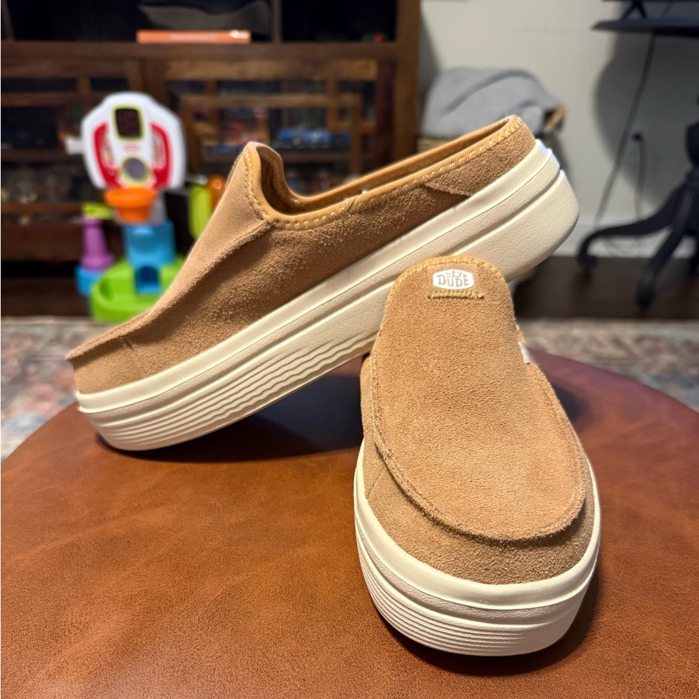 Hey Dude Women's Tan Austin Lift Shoes